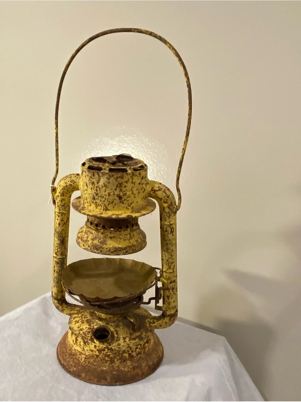 Rustic Yellow Metal Lantern - Home Accents vintage-yellow lions